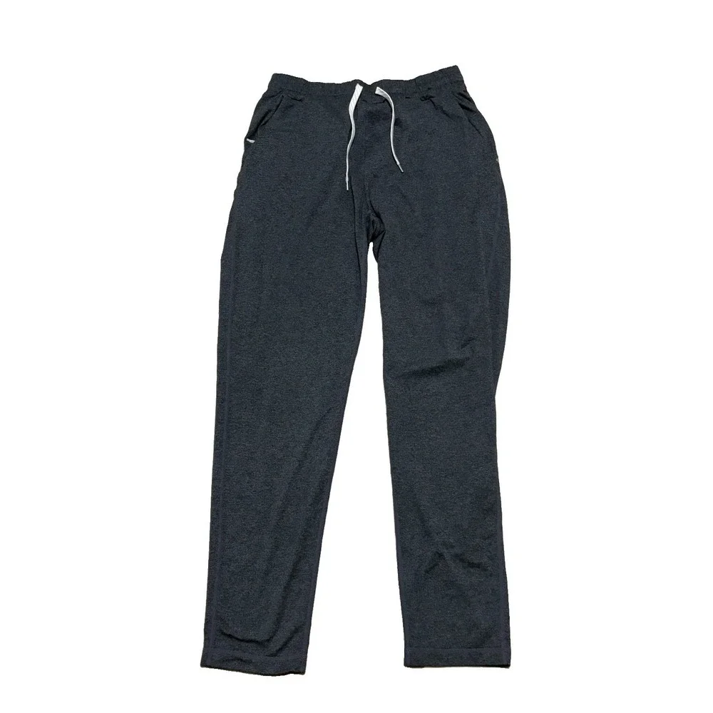 Vuori Mens L Ponto Performance Pants Charcoal Heather Stretch Athleisure Gray